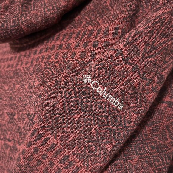 Columbia Drop Shoulder Cowl Neck Dark Red Sweatshirt Size XL - Picture 4 of 10